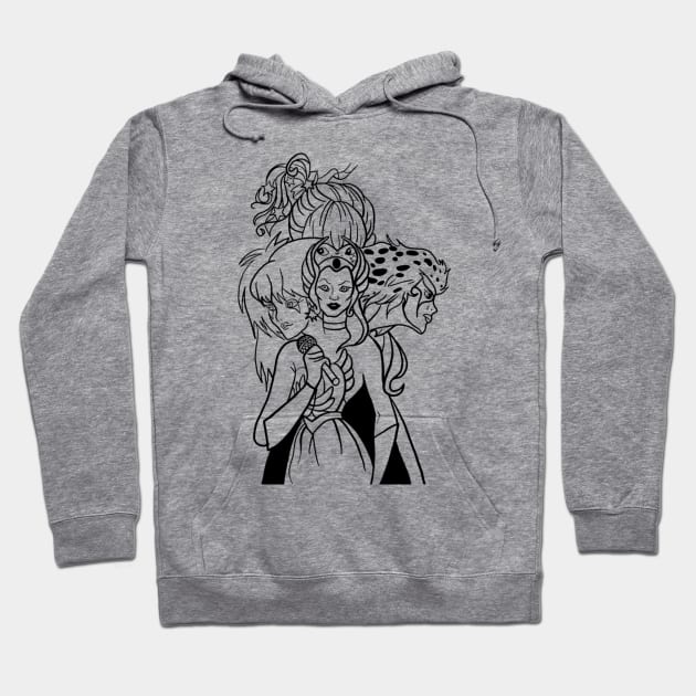 80sGirl outline Hoodie by Bhrnt